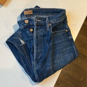 MOTHER Jeans Tripper Ankle Fray